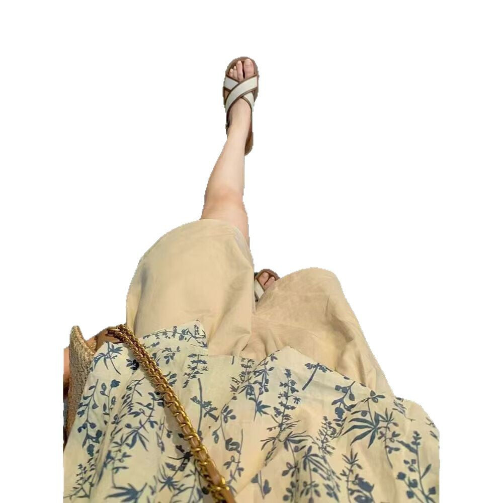 French floral short-sleeved shirt for women in summer with ruffled babydoll shirt, short-sleeved top