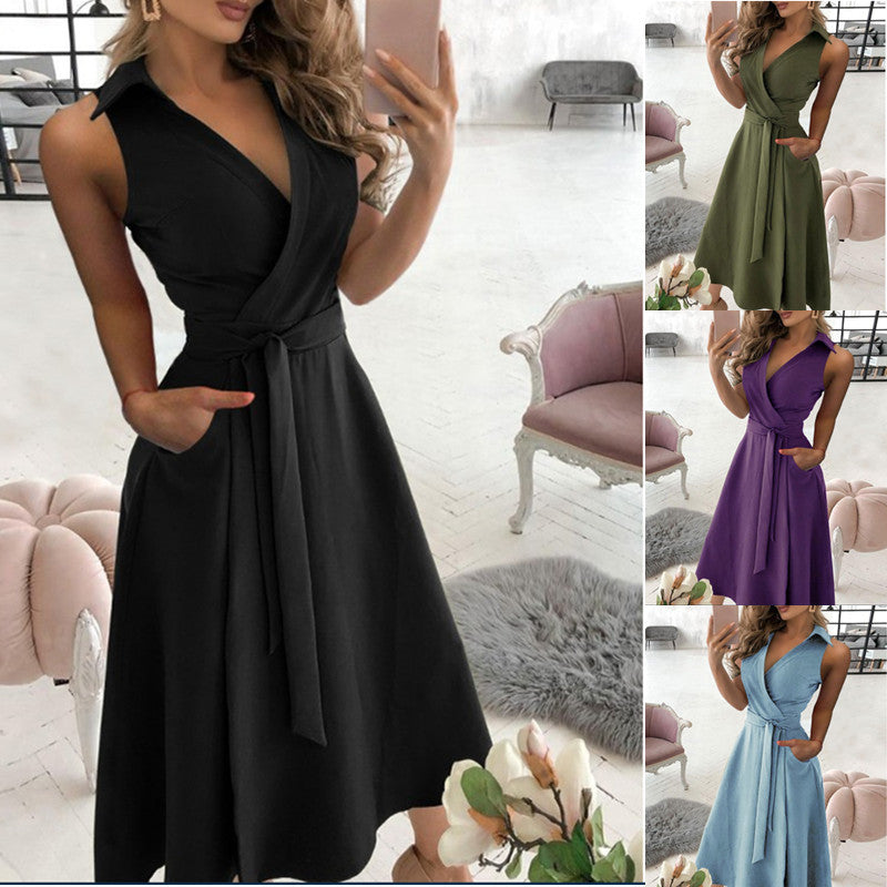 Women's Long-Sleeved V-Neck Printed Bodycon Dress – Spring & Summer Fashion
