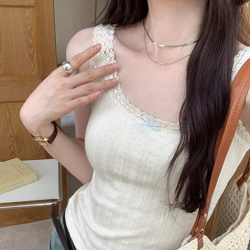 Women's Sweet & Spicy Lace Camisole Vest - Real Shot Summer Statement Top