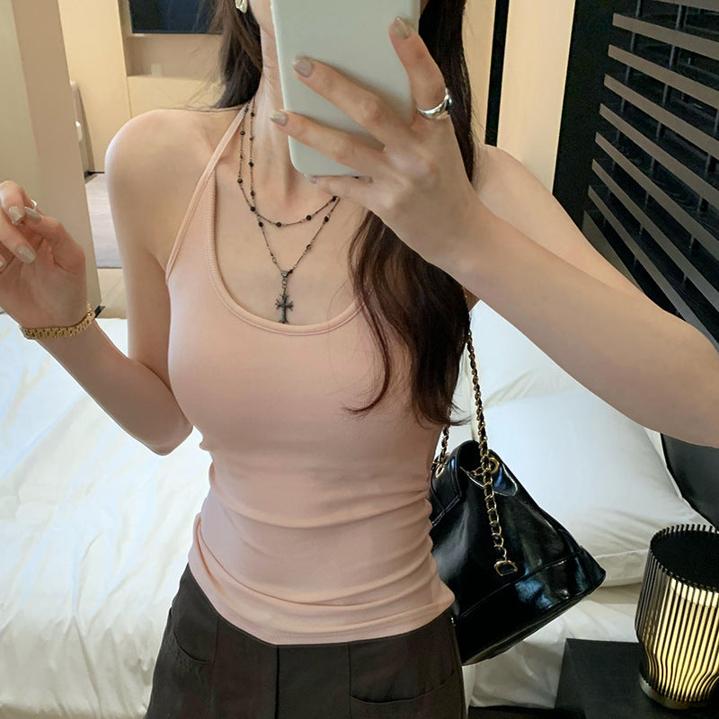 Women's Padded Camisole - Built-In Bra Suspenders Innerwear Tank Top