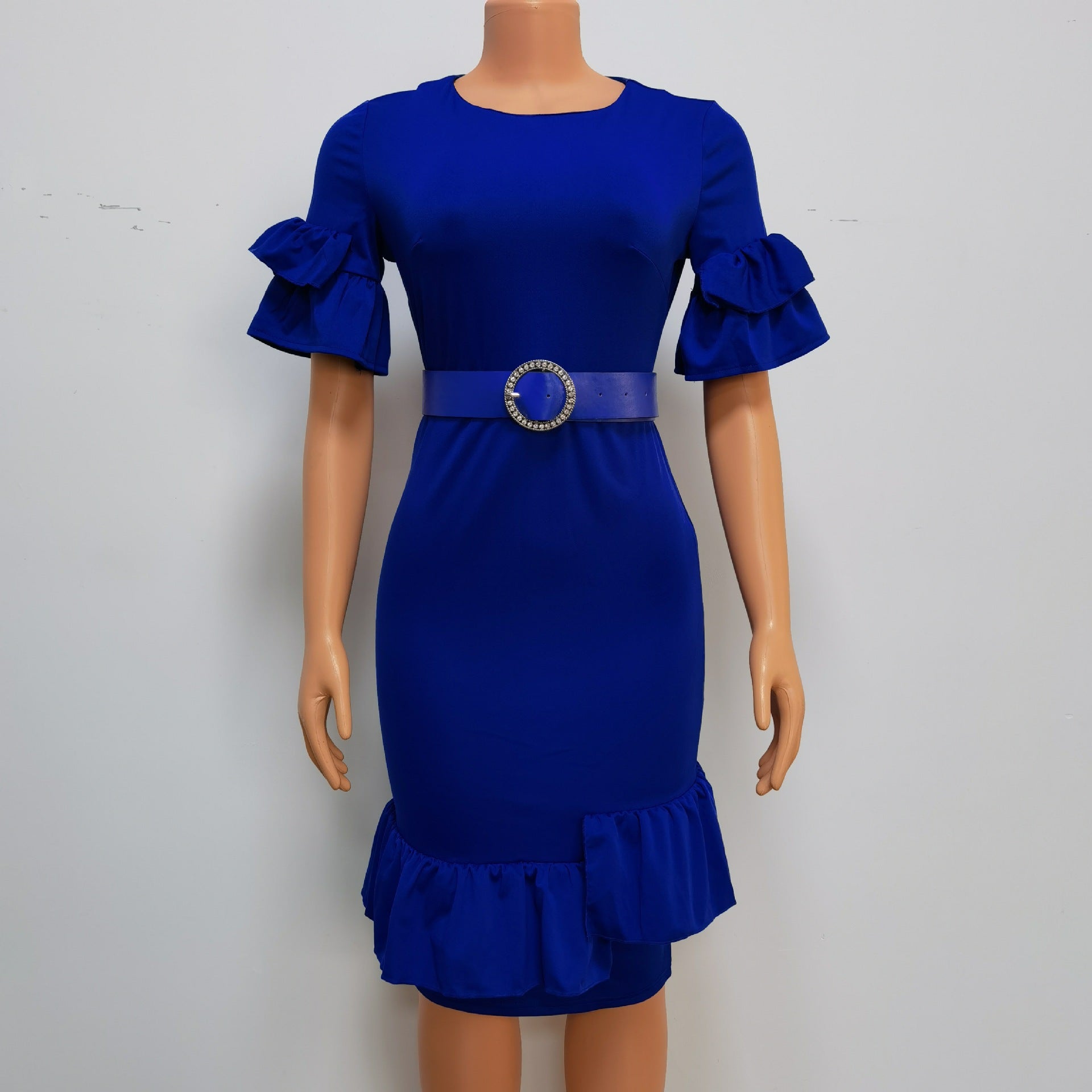 Plus Size Women's Knit Denim Dress (38)