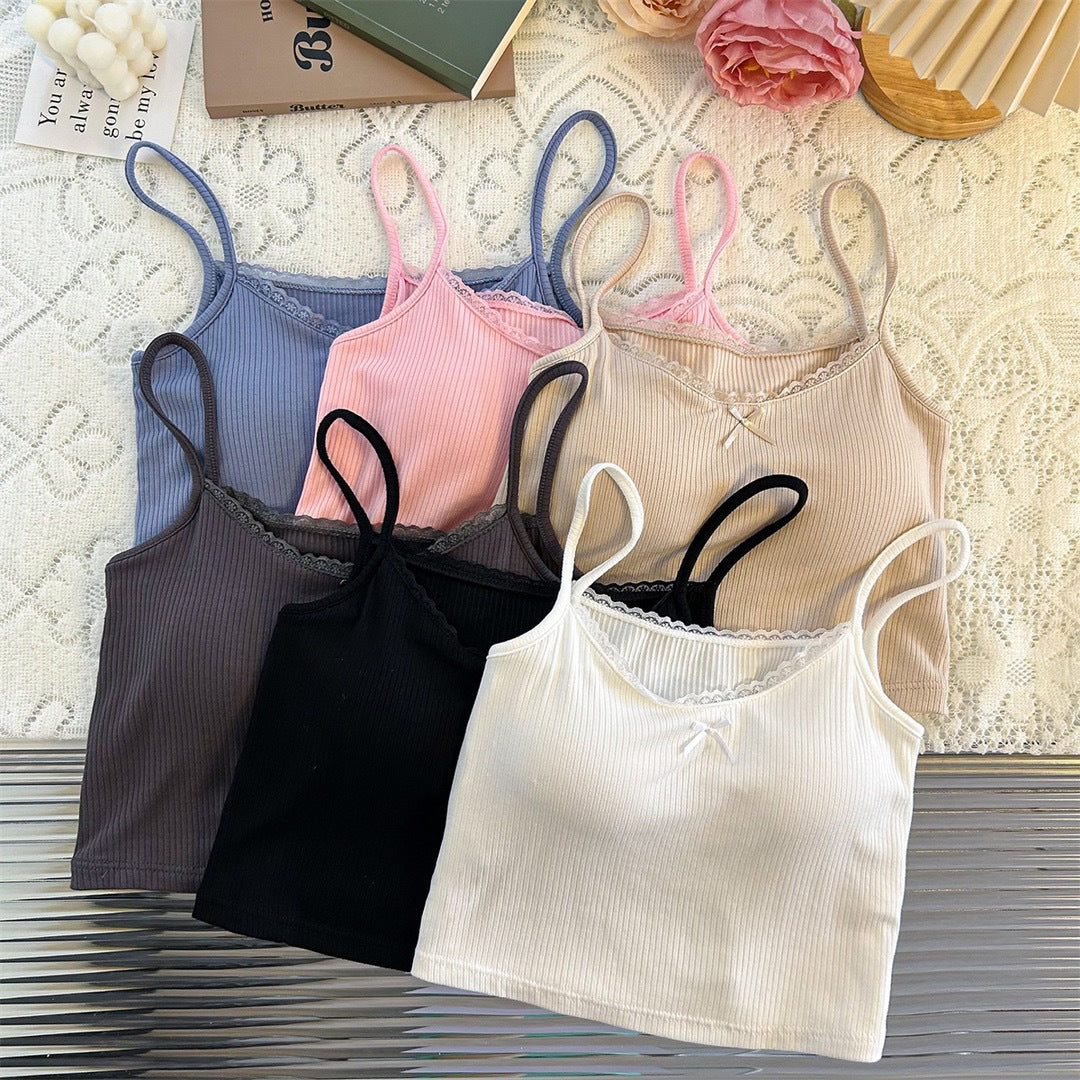Rayon Lace Camisole - BM Pure Desire Girl Style Navel-Baring Innerwear