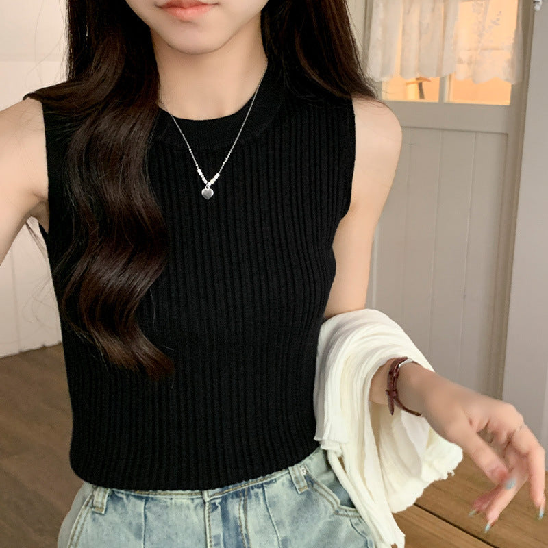 Pure Desire I-Shaped Ribbed Knit Camisole - Women's Sleeveless Spring/Summer