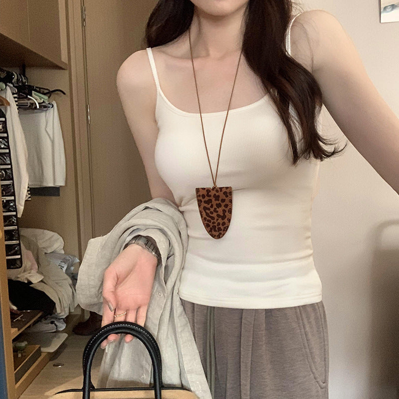 Women's Slim Fit Padded Camisole - Sleeveless All-in-One Innerwear & Outerwear Top