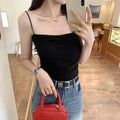 Women's Seaside Summer Sling Top with Chest Pad & Pleated Design - Unique Red