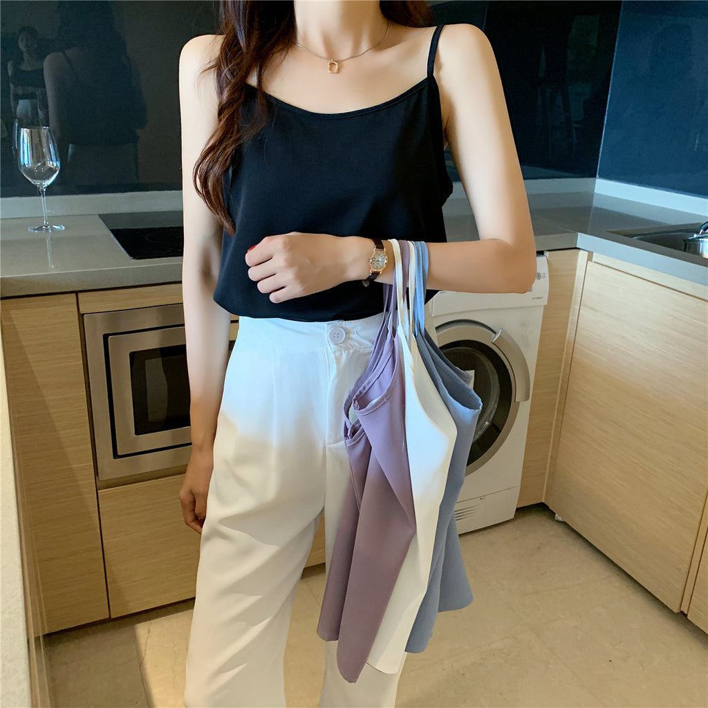 2025 Summer Women's Small Camisole Vest with Base & Suit-Style Outerwear - White | New Style