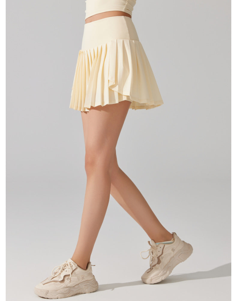 Women's Pleated Sports Skirt - Outdoor Spring & Summer Skort for Running, Golf, Badminton, Fitness - Anti-Exposure, Lightweight,