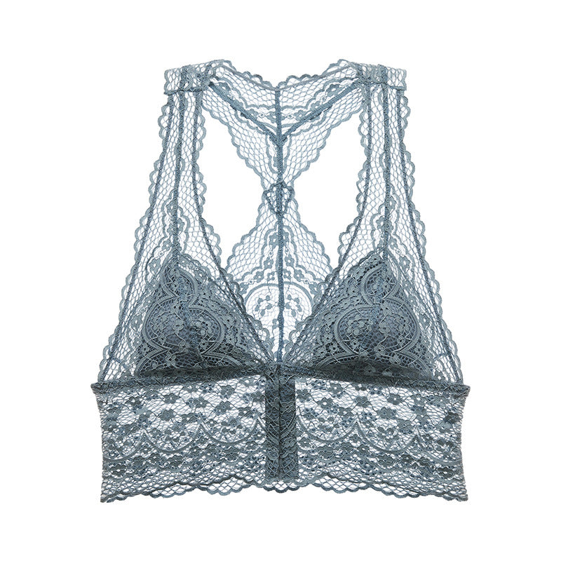 Women thin mold cup beautiful back wear without steel ring bra