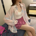 Women's Loose Tie-Dye Summer Sun Protection Shirt - Light, Breezy & Colorful