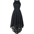 New Lace Banquet Evening Dress for Women – Celebrity Style Host Gown, High-Low Hem, Elegant Engagement & Annual Meeting Dress