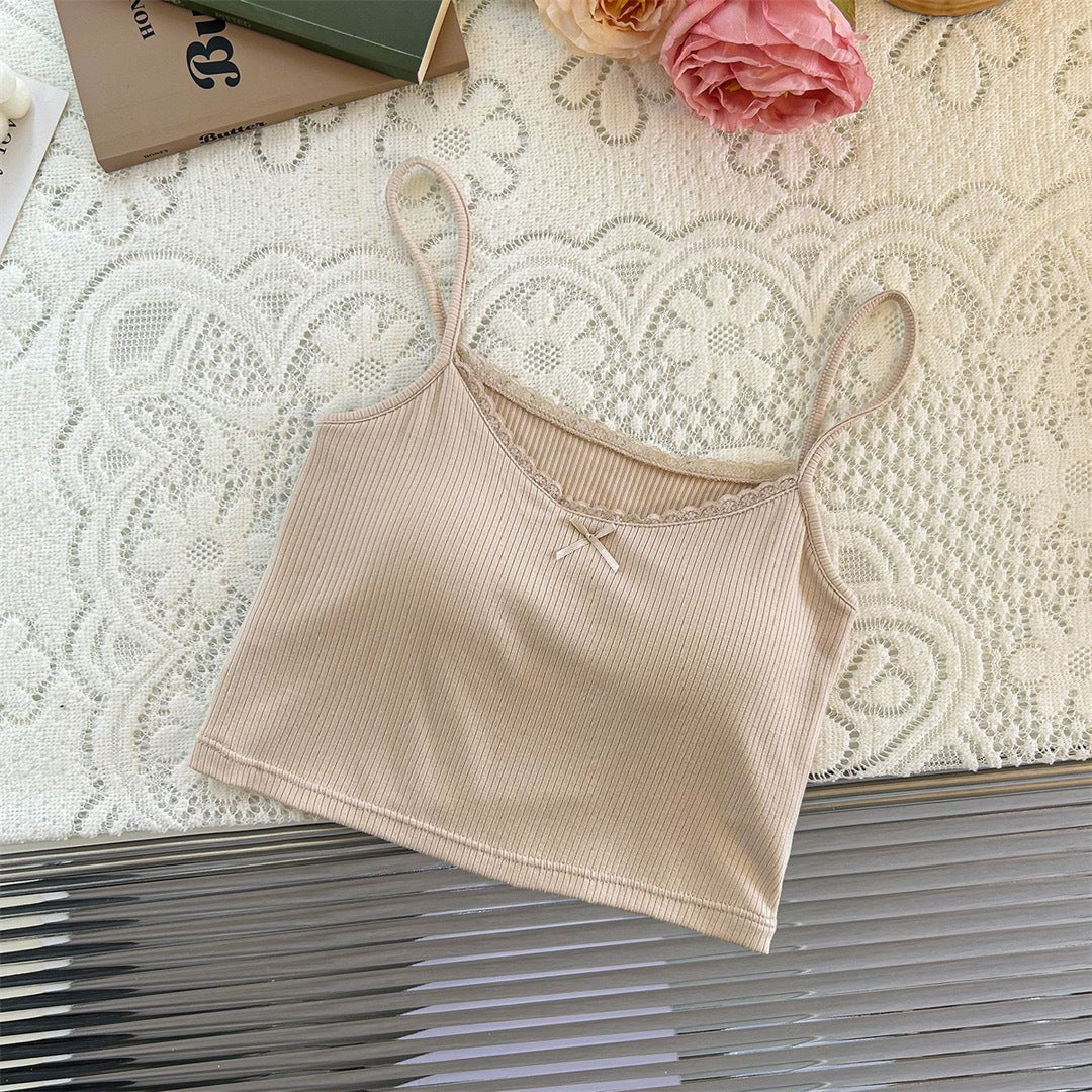 Rayon Lace Camisole - BM Pure Desire Girl Style Navel-Baring Innerwear