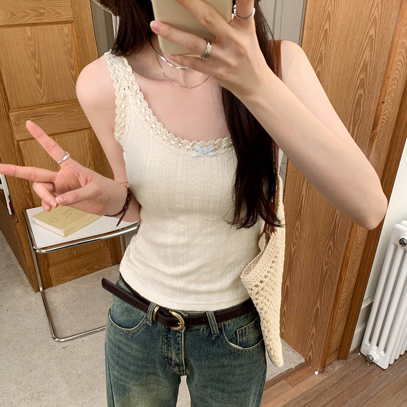 Women's Sweet & Spicy Lace Camisole Vest - Real Shot Summer Statement Top