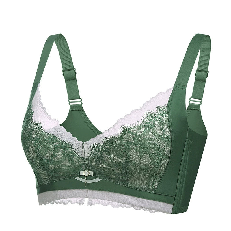 High-end Bra for women, gathered breast lift, milk cotton bra, upper support, side adjustment, side breast collection.