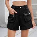 Women's Summer Casual Denim Workwear Shorts with 3D Pockets