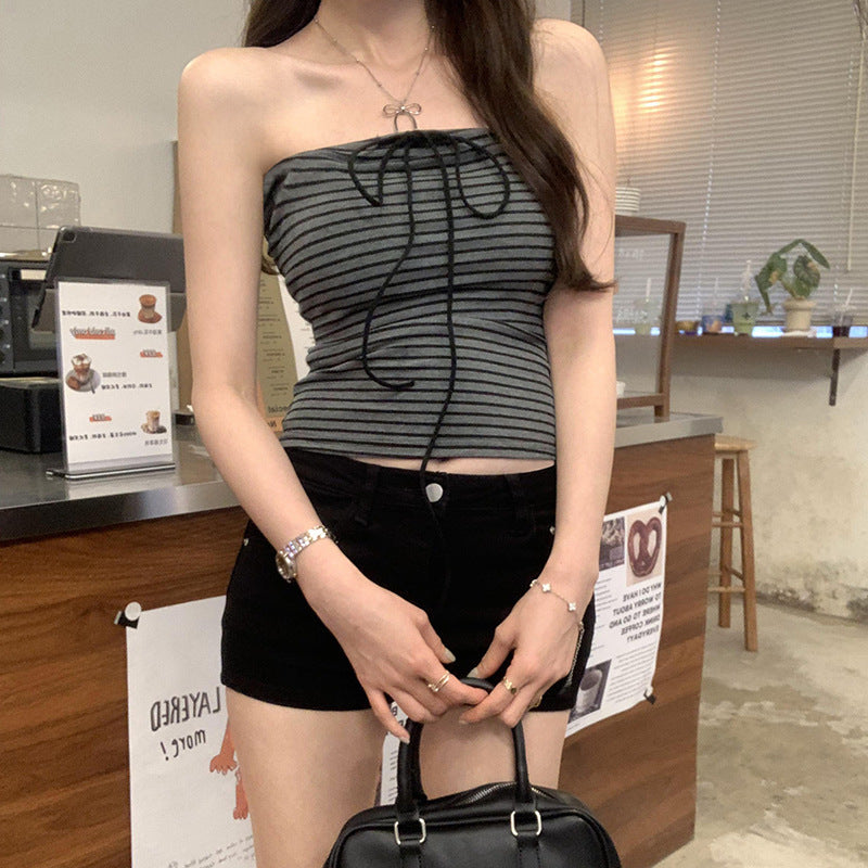 Women's Summer Striped Tube Top - Sleeveless Vest Style
