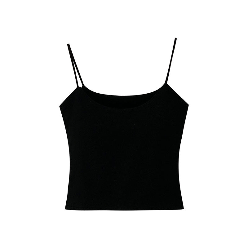 Women's Real Shot Camisole with Chest Pads - Sleek Summer Strap Top