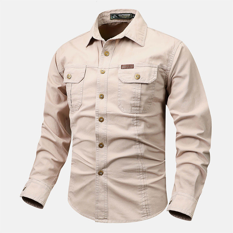 Men Workwear Style Casual Shirt Jacket