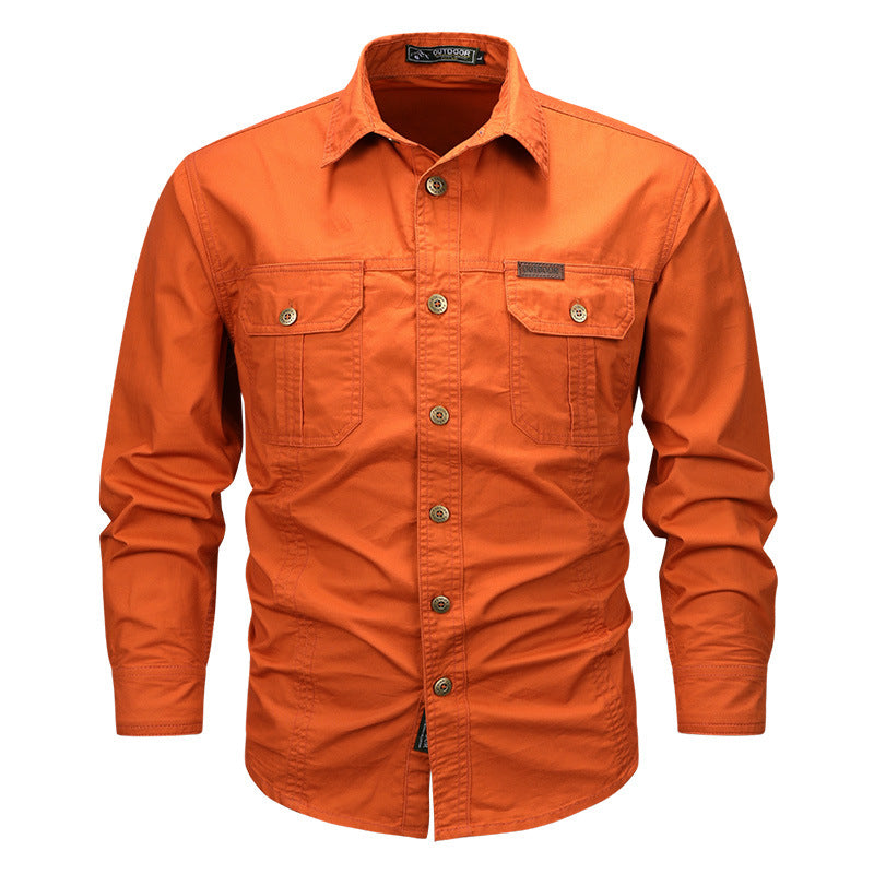 Men Workwear Style Casual Shirt Jacket