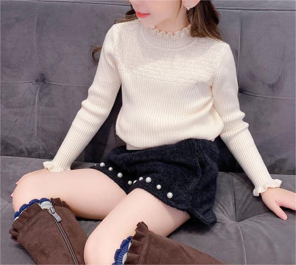 Warm Fleece Knit Top for Girls