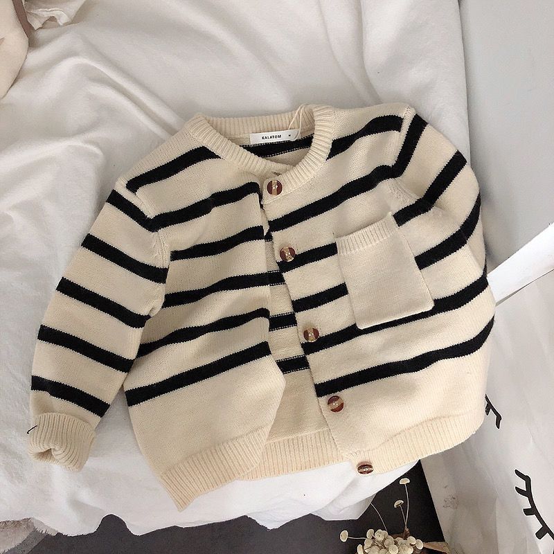 Soft Striped Knit Cardigan for Kids