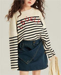 Girls Striped Knit Sweater