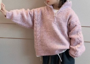 Boys Solid Color Knit Pullover Sweater