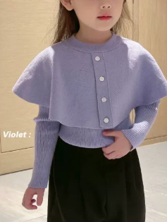 Girls Elegant Base Knit Sweater