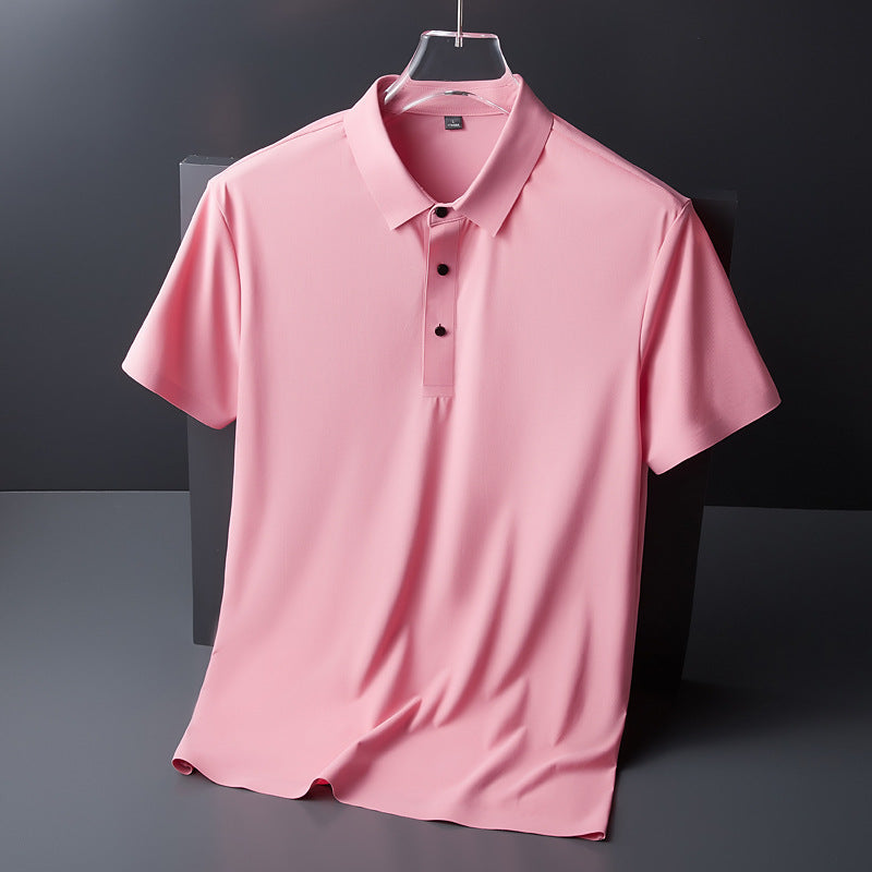 Men’s Ice Silk Breathable Casual Polo Shirt