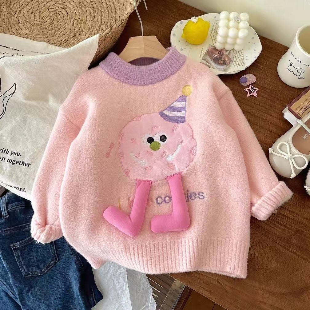 Girls Elegant Base Knit Sweater