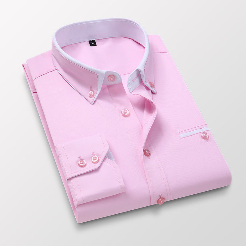 Men Plaid Slim Fit Casual Business Shirt