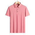 Men’s Ice Silk Casual Loose Short Sleeve Polo Shirt