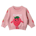 Cartoon Embroidered Knit Sweater for Girls