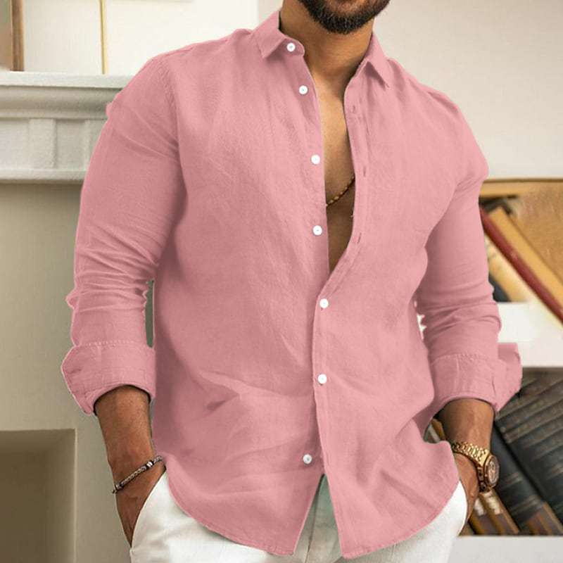 Breezy Linen Button Shirt for Men