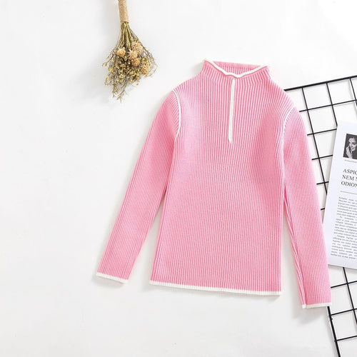Cozy Knitted Pullover Top for Little Girls