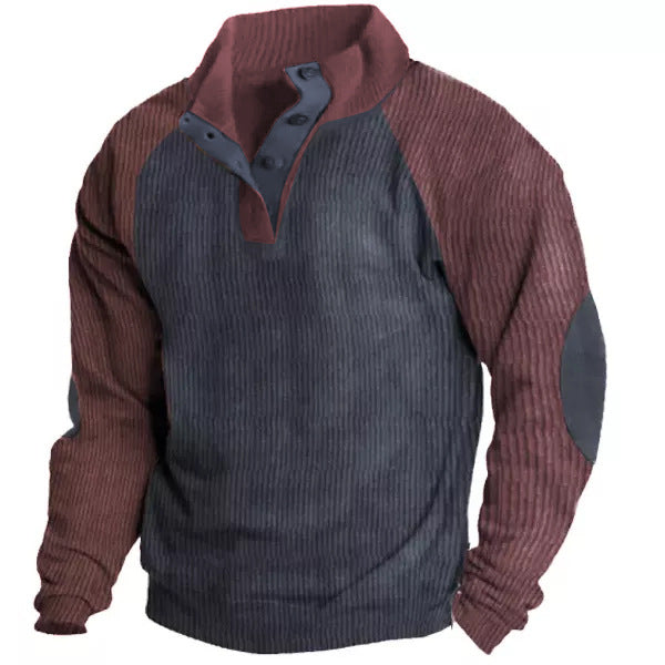 Raglan Stand Collar Outdoor Men’s Sports Sweater
