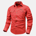 Men Workwear Style Casual Shirt Jacket