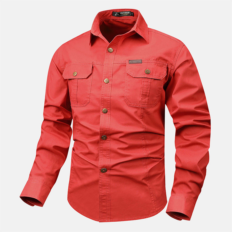 Men Workwear Style Casual Shirt Jacket