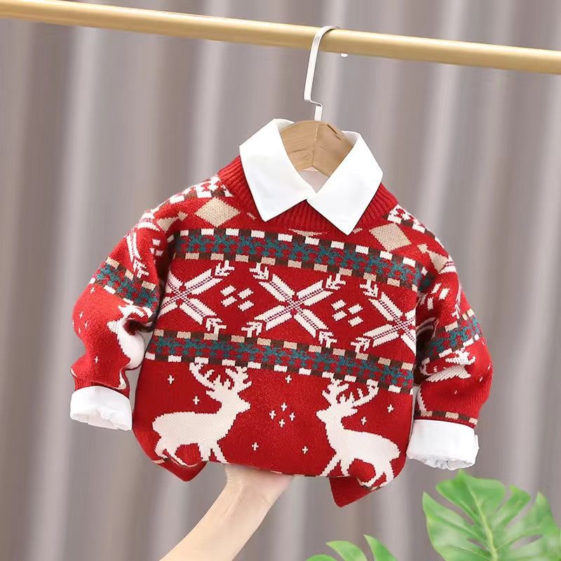 Festive Knit Sweater for Kids