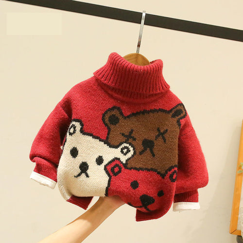 Children Cozy Turtleneck Knit Top