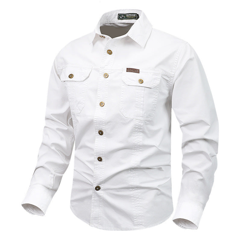 Men Workwear Style Casual Shirt Jacket