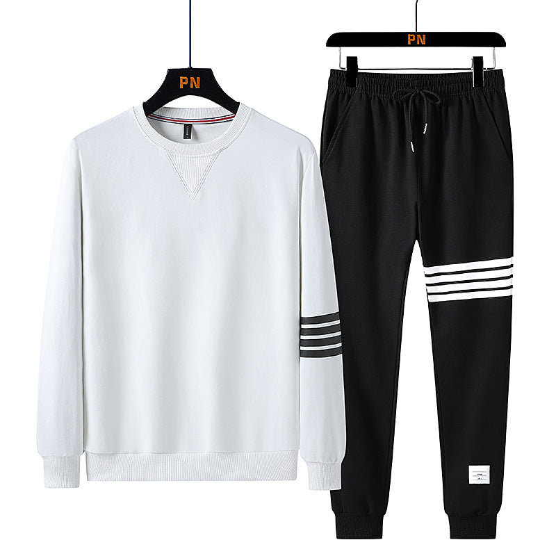 Men Four Stripe Casual Sportswear Set