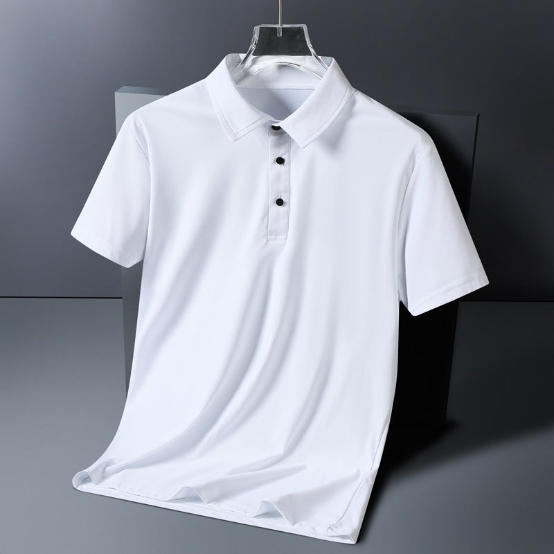 Men’s Ice Silk Breathable Casual Polo Shirt