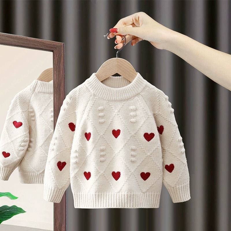 Trendy Knit Pullover for Little Girls