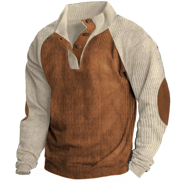 Raglan Stand Collar Outdoor Men’s Sports Sweater