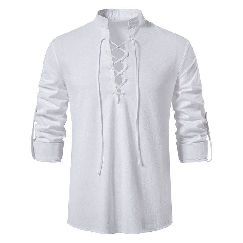Classic Stand Collar Casual Shirt for Men