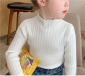 Cozy Solid Knit Top for Little Girls