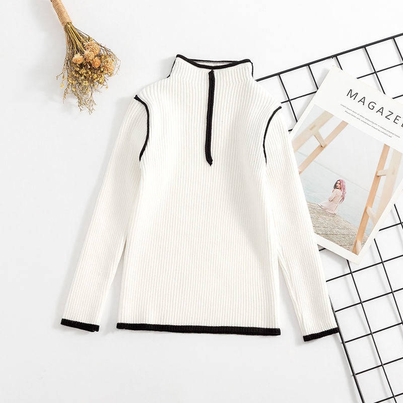 Cozy Knitted Pullover Top for Little Girls