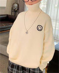 Children Smiling Face Knit Pullover
