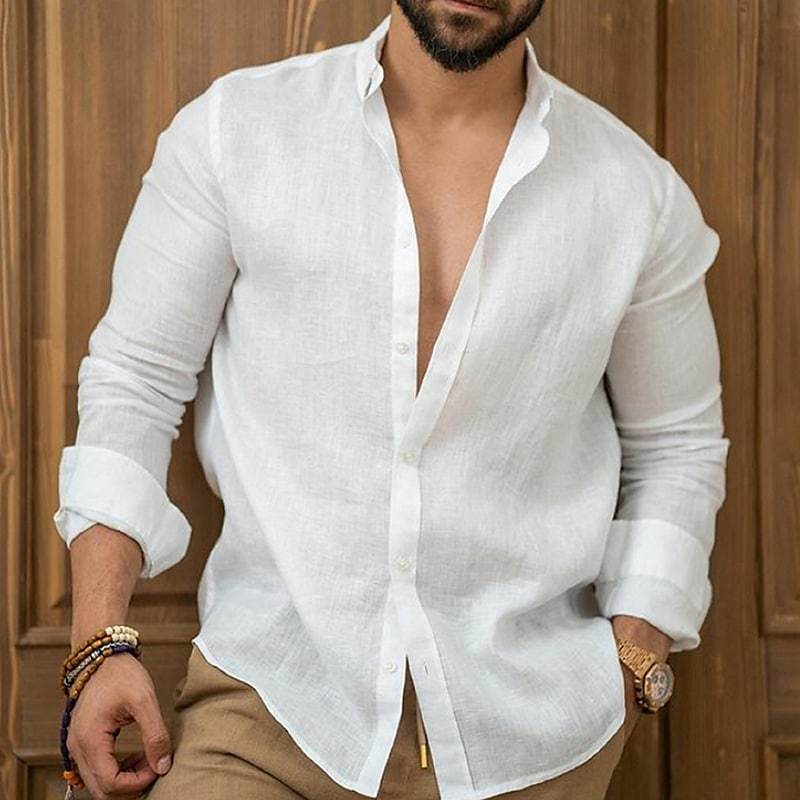 Breezy Linen Button Shirt for Men