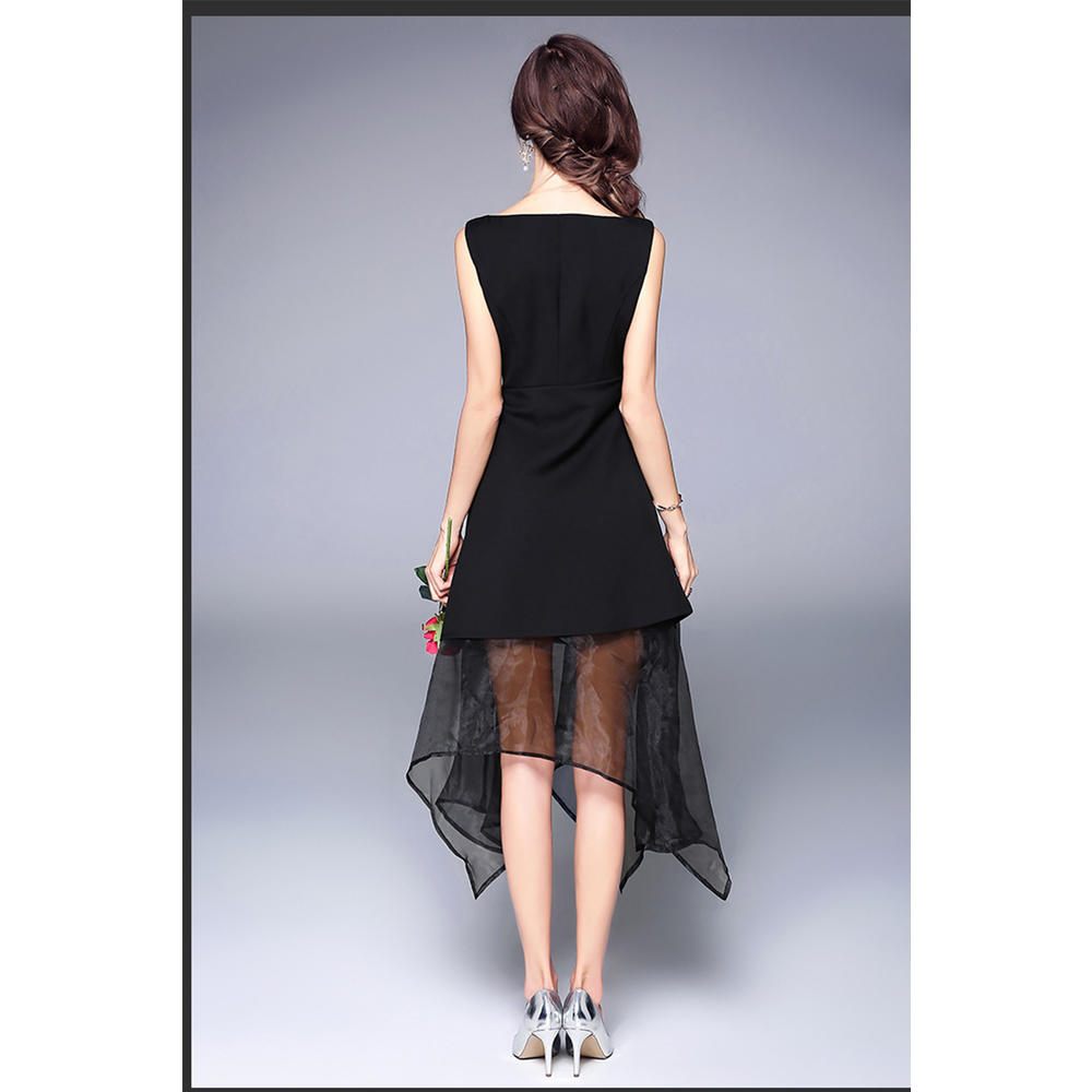 Elegant Asymmetry Sleeveless Dress